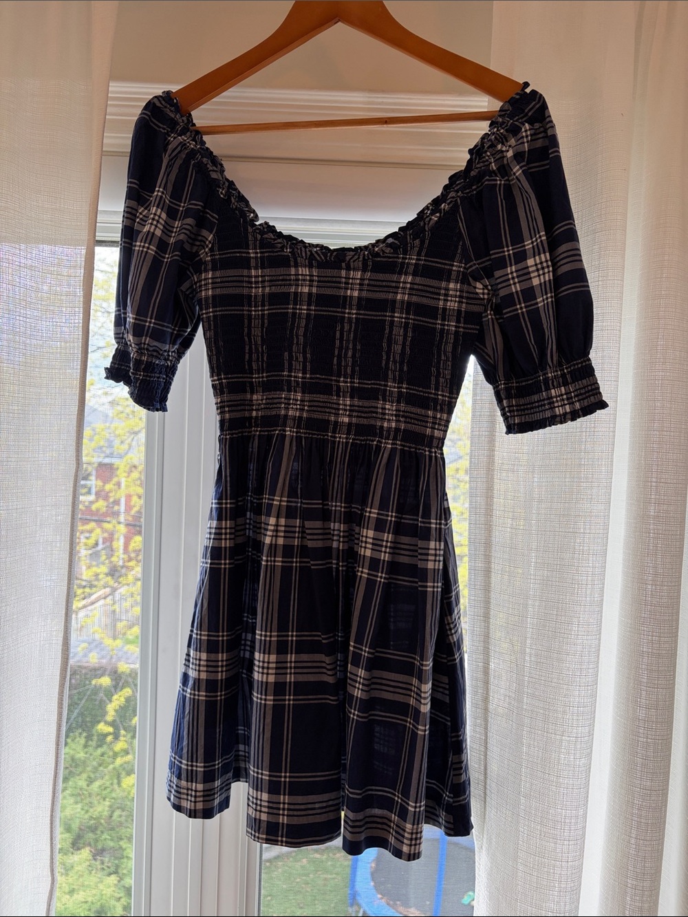 Hill House Athena Mini Dress in Spring Plaid
